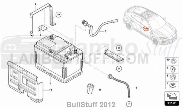 2021 Lamborghini URUS URUS USA BATTERY (915.01.00)